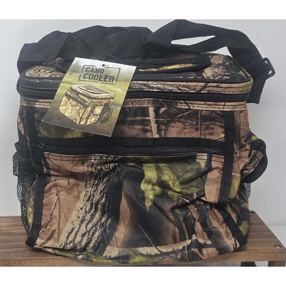 Camo Large Insulated Lunch Cooler Tote Hunting 24 Can Capacity Work & Outdoors - Picture 1 of 9